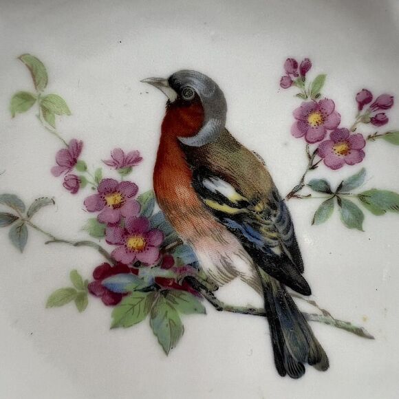 DRESDEN BIRD ASHTRAY Hand Painted With 14K Gold MINI Porcelain ASHTRAY Germany - Picture 3 of 6
